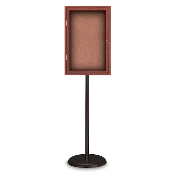 Corkboard, Triple Door, Radius Frame, 72x36", Satin/Amethyst